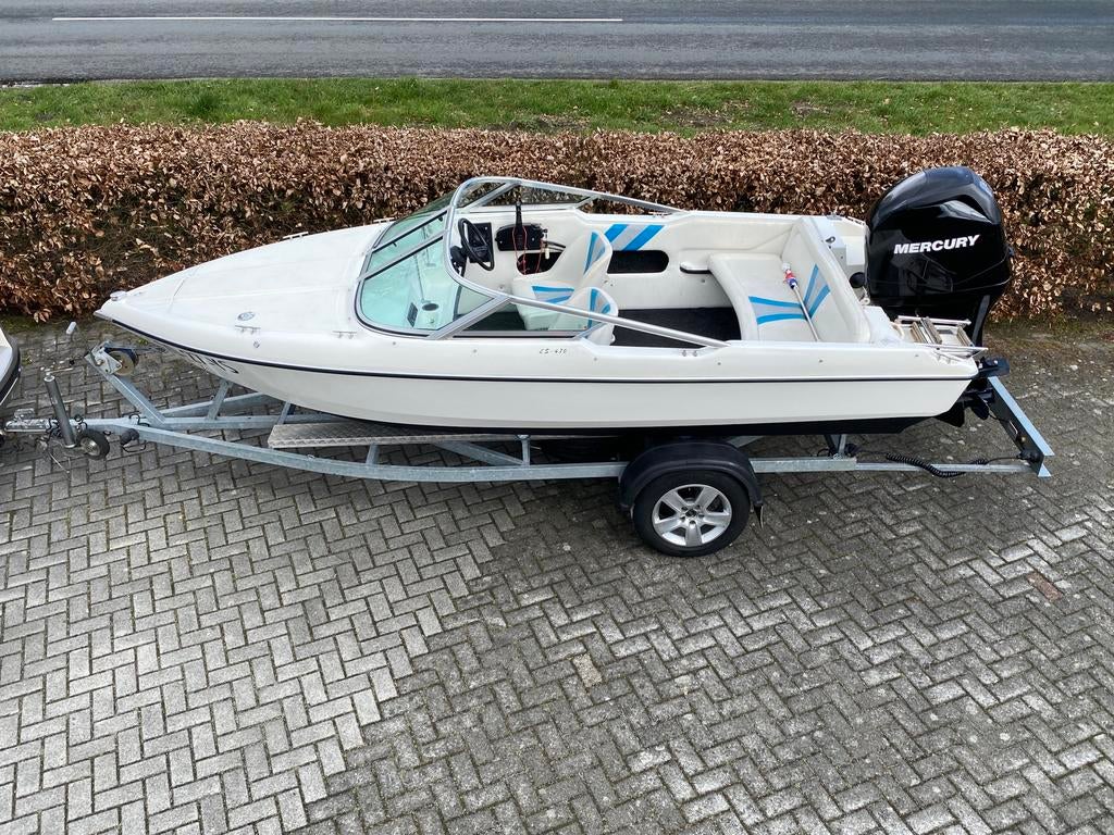 Unieke Astromar Speedboot met 4-Takt 80PK Mercury en Trailer, Ophalen, Zo goed als nieuw, Minder dan 70 pk, 3 tot 6 meter