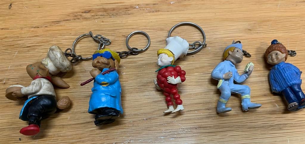 Vintage Sleutelhangers: Flipje, Thunderbirds & Meer, Verzamelen, Sleutelhangers, Ophalen of Verzenden, Gebruikt, Knuffel of Figuurtje