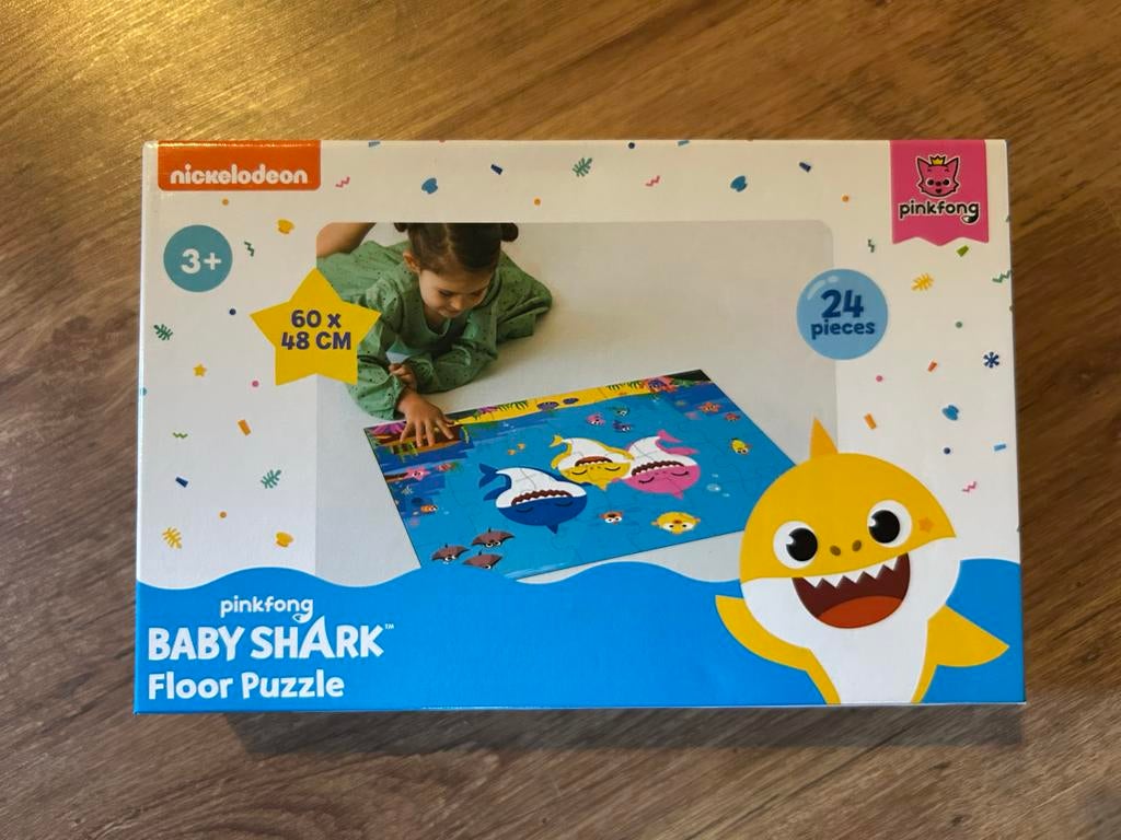 Pinkfong Baby Shark Vloerpuzzel - 24 stukjes, Kinderen en Baby's, Speelgoed | Kinderpuzzels, Ophalen of Verzenden, 10 tot 50 stukjes