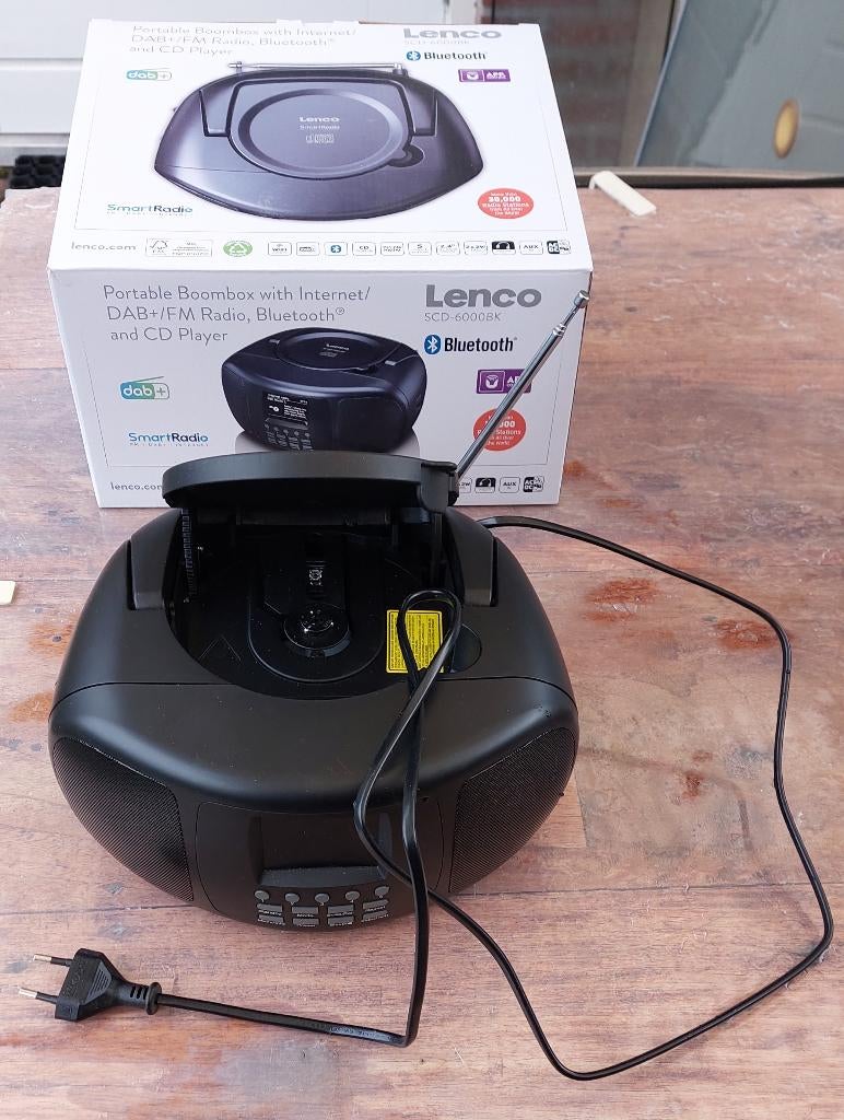 LENCO SCD-6000BK, draagbare internet radio met DAB+/FM, Ophalen of Verzenden, Zo goed als nieuw, Overige typen, Met cd-speler