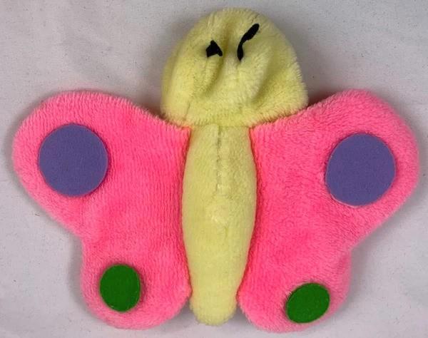 Knickerbocker Animals Vlinder Handpop Pluche Vintage, Kinderen en Baby's, Speelgoed | Knuffels en Pluche, Zo goed als nieuw, Overige typen