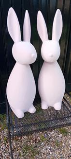 2 Vintage roze kunststof Paas Hazen, 70 cm ., Ophalen, Gebruikt