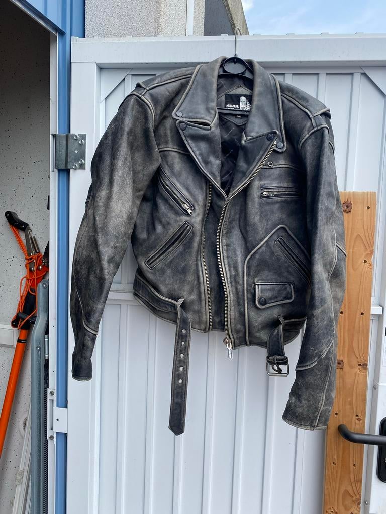Vintage W. KRAWEHL Leren Motorjas Maat 50, Ophalen, Tweedehands, Heren, Jas | leer