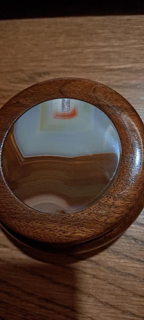 Dekselpotje met agaat, Huis en Inrichting, Ophalen of Verzenden, Zo goed als nieuw