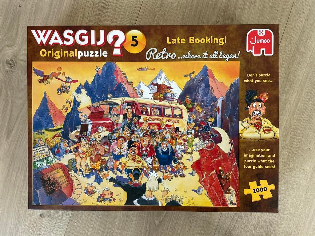 Wasgij 1000 stuks puzzel Late Booking, Ophalen of Verzenden, 500 t/m 1500 stukjes, Zo goed als nieuw