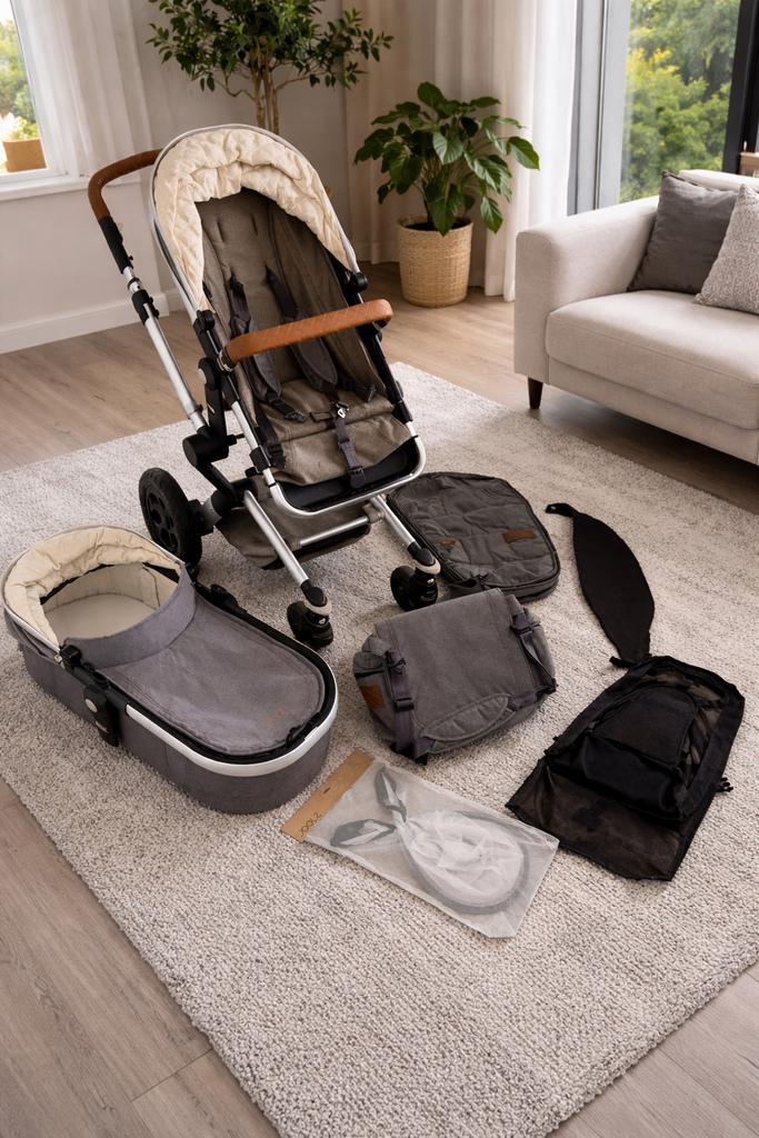 Joolz Day kinderwagen grijs, Kinderen en Baby's, Kinderwagens en Combinaties, Ophalen, Zo goed als nieuw, Overige merken, Verstelbare duwstang