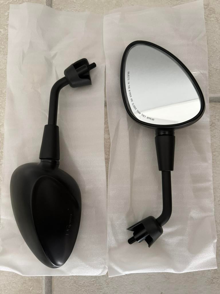 Vespa sprint spiegel set mat zwart kort nieuw, Ophalen of Verzenden, Nieuw, Overige typen, Vespa