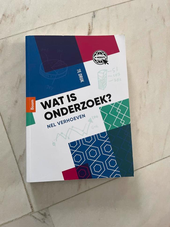 Wat is onderzoek? - Nel Verhoeven (7e druk), Boeken, Studieboeken en Cursussen, Zo goed als nieuw, HBO, Gamma, Ophalen of Verzenden