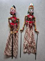 2 prachtige vintage Indische / Indonesische wajang poppen, Ophalen of Verzenden