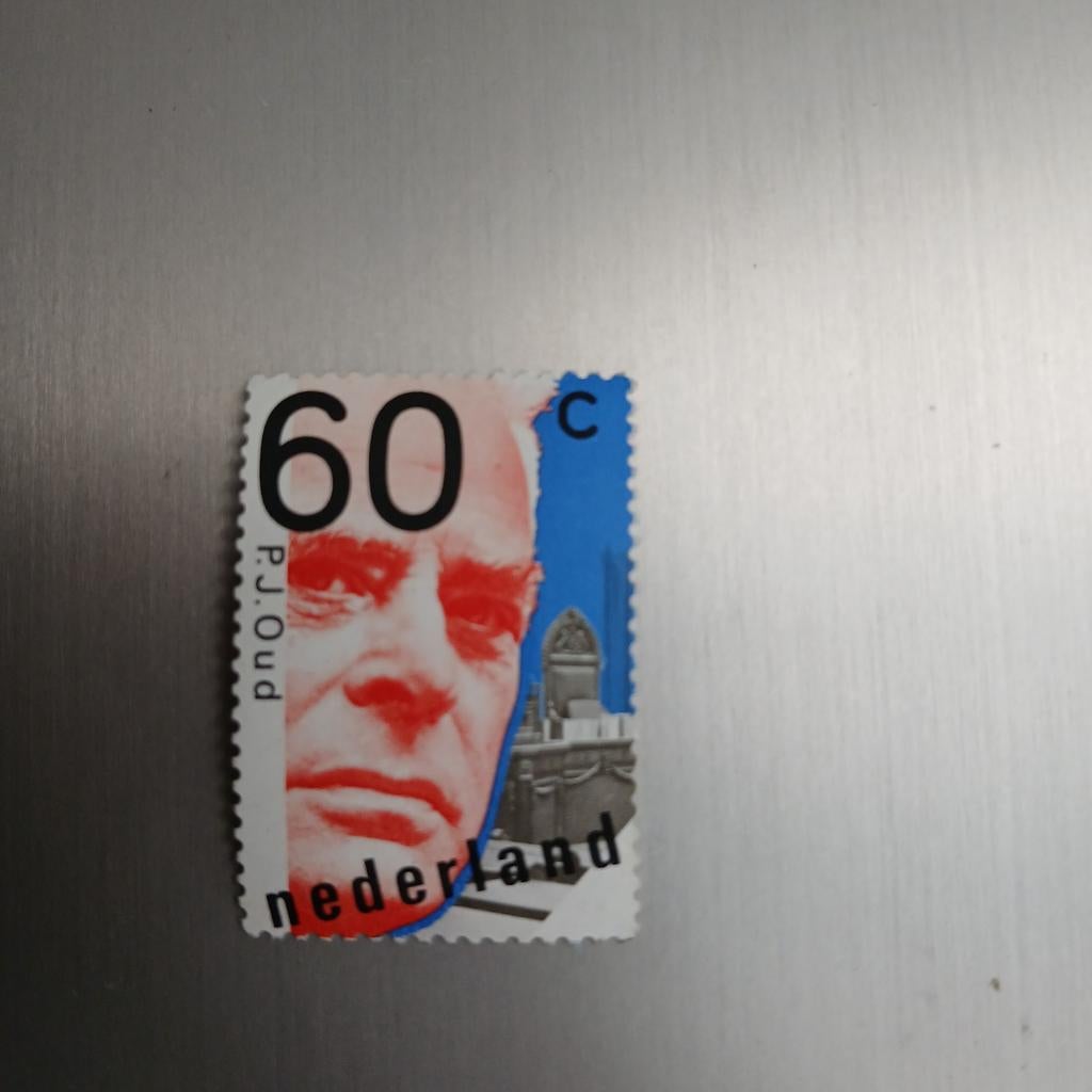 Nederlandse postzegel P.J. Oud 60 cent, Postzegels en Munten, Postzegels | Nederland, Ophalen of Verzenden, Na 1940, Gestempeld