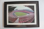 Ingelijste foto van Estadio Camp Nou van FC Barcelona, Ophalen of Verzenden, Zo goed als nieuw, Buitenlandse clubs, Overige typen