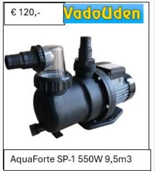 AquaForte SP-1 550W 9,5m3 €120,-, Ophalen, Nieuw, Zwembadpomp