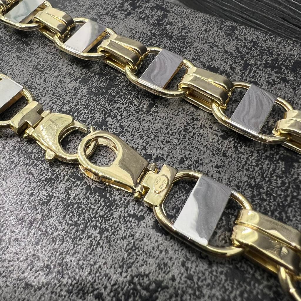 14 karaat gouden ketting kingsley flat magnum schakel, Ophalen of Verzenden, Nieuw, Goud