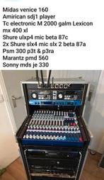 Professionele geluidsinstallatie met Midas Venice 160, Ophalen of Verzenden, Gebruikt, 20 kanalen of meer, Microfooningang
