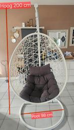 Hangstoel Egg / Hangstoel met standaard - Wit, Gebruikt, Wit, Ophalen of Verzenden, Modern, Egg chair