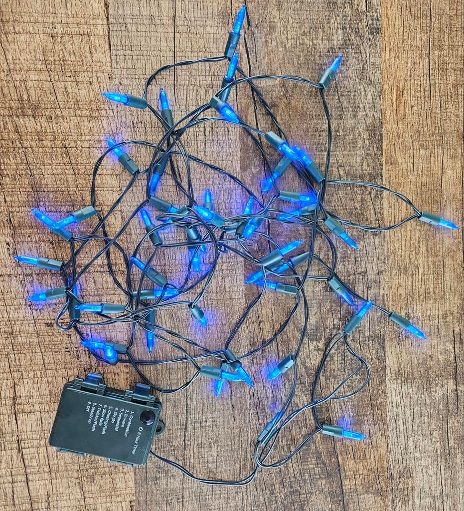 KERSTVERLICHTING BLAUW EN WIT 5.5 M, Diversen, Kerst, Ophalen of Verzenden, Zo goed als nieuw