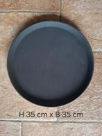 Rond dienblad - Antislip - Zwart, Ophalen, Gebruikt, Rond, Kunststof