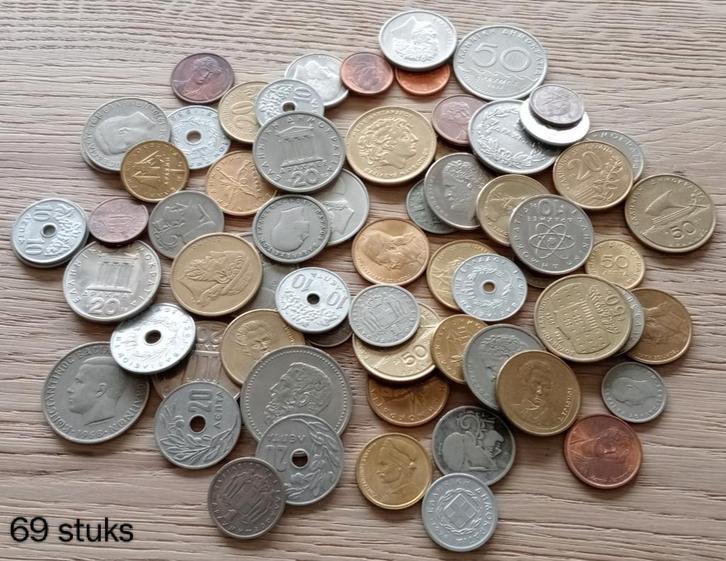 69 oude Griekse munten uit Drachme tijdperk Griekenland, Postzegels en Munten, Munten | Europa | Niet-Euromunten, Setje, Overige landen