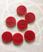 7 consumptiemunten / consumptie munten SRB rood kerk, Ophalen of Verzenden, Zo goed als nieuw, Overige typen, Christendom | Protestants