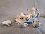 Vintage Delfts Blauw Miniatuur Theeservies Poppenhuis, Antiek en Kunst, Ophalen of Verzenden