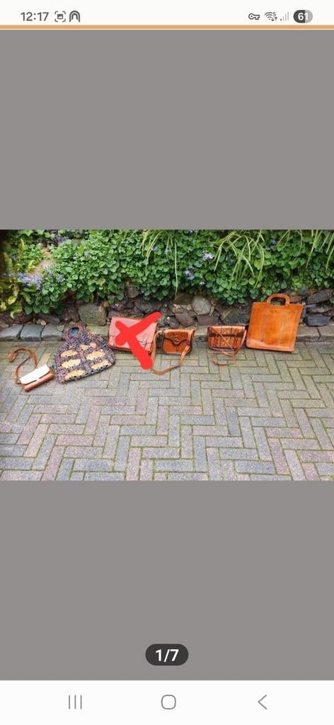 Verschillende leren dames/heren handtassen/vintage leren tas, Sieraden, Tassen en Uiterlijk, Tassen | Schoudertassen, Overige merken