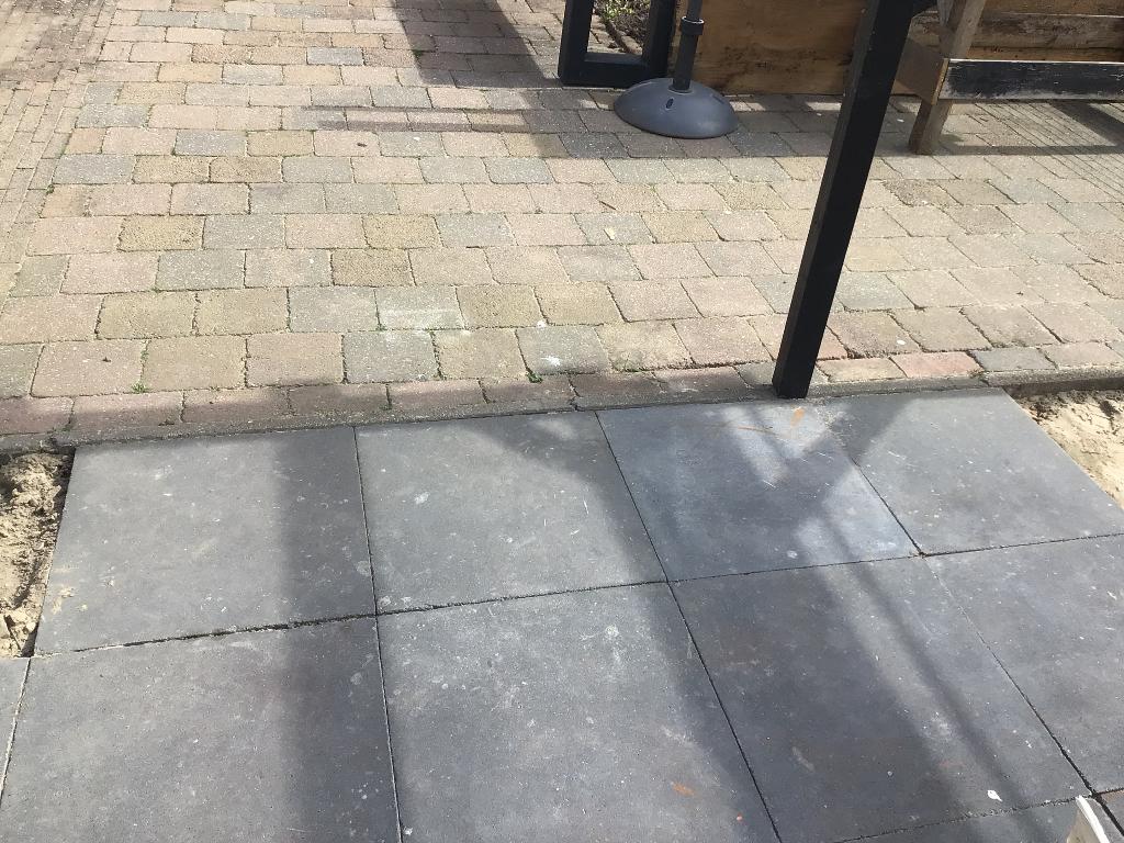 Terrasbestrating grijs 50x50 en multi 20x20, Tuin en Terras, Ophalen, Gebruikt, 10 m² of meer, Beton