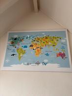 Grote Wereldkaart Wanddecoratie voor Kinderkamer, Ophalen, Zo goed als nieuw
