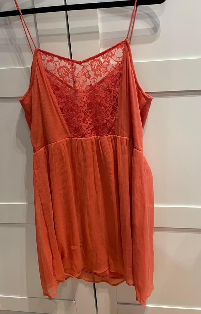 Vero Moda Jurk met kant - Oranje, Maat 46/48 (XL) of groter, Oranje, Ophalen of Verzenden, Gedragen