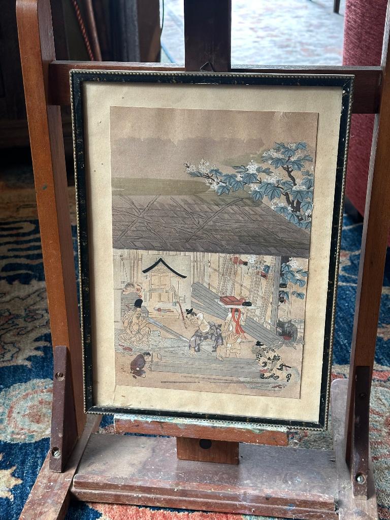 Oriëntaalse reproductie Kikai Mokuhan, naar Tosa Mitsuoki, Huis en Inrichting, Woonaccessoires | Schilderijen, Tekeningen en Foto's