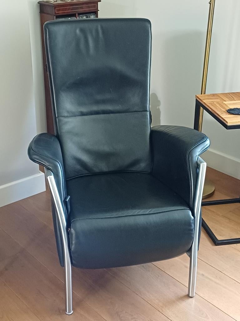 Relax fauteuil, Huis en Inrichting, Fauteuils, Ophalen, Minder dan 75 cm, Leer, Zo goed als nieuw
