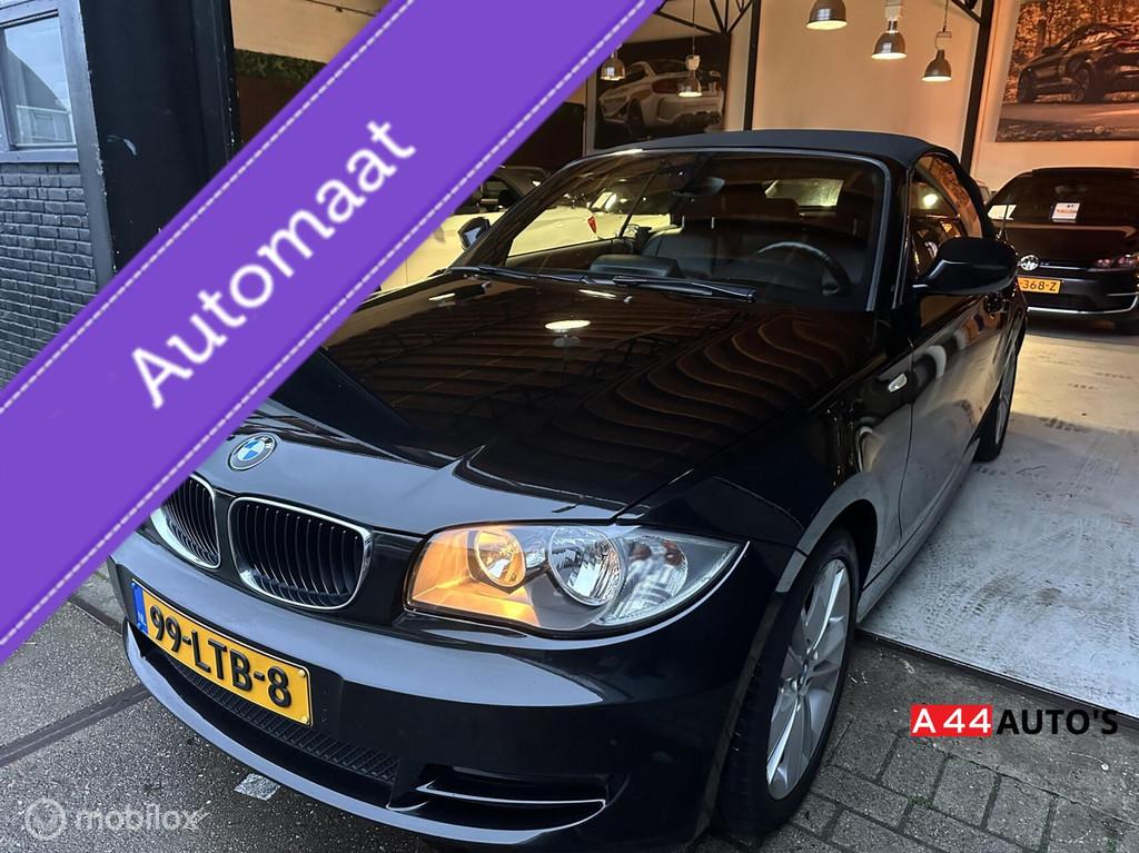 BMW 1-serie Cabrio 118i High Executive*AUTOMAAT*NL NAP✅*, Euro 5, Achterwielaandrijving, 1995 cc, Zwart