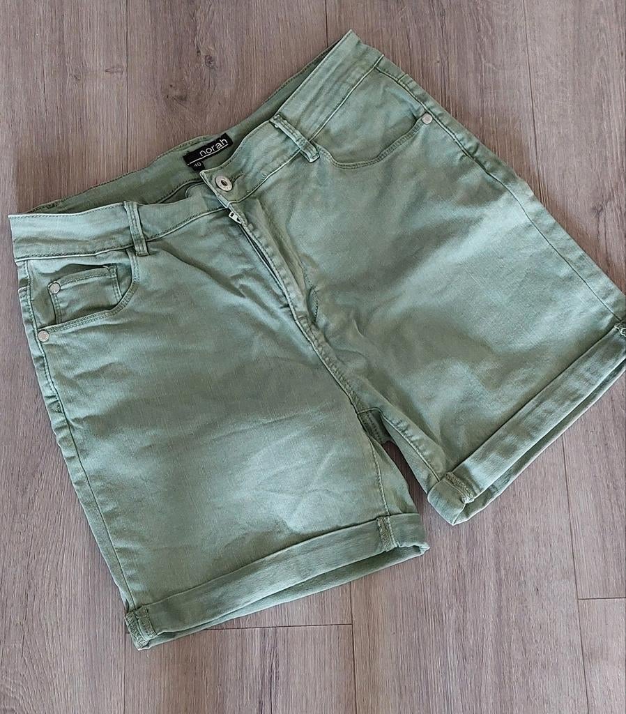 Norah groene korte broek maat 40, Ophalen of Verzenden, Maat 38/40 (M), Groen, Kort