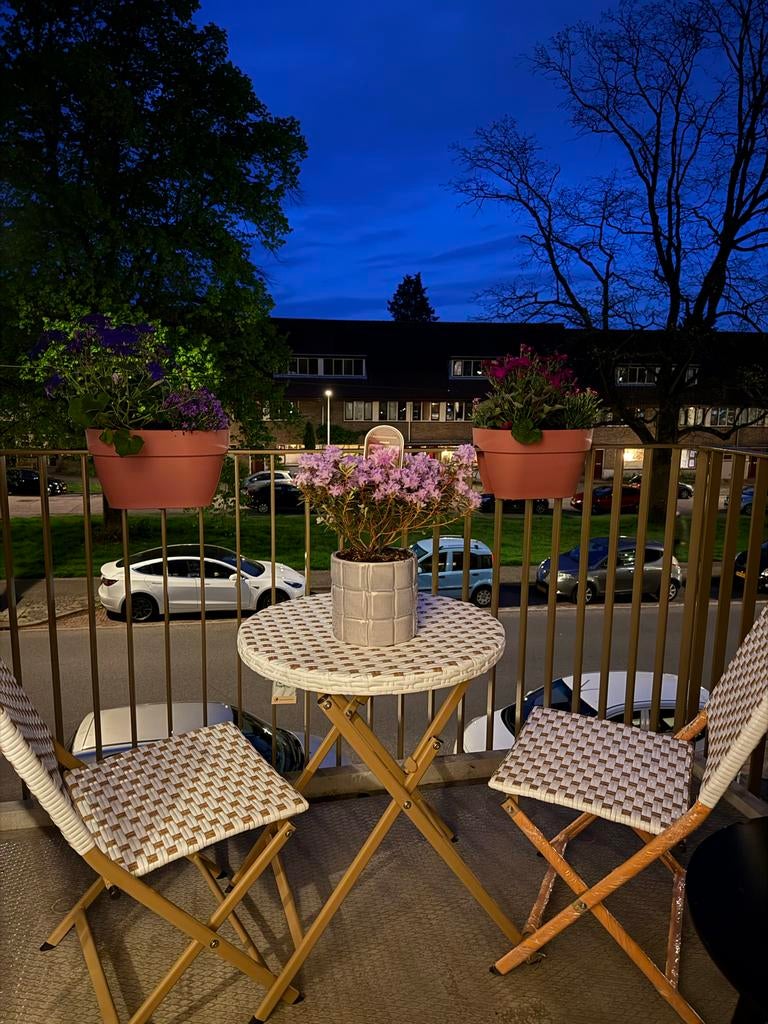 Bellano bisroset- wit wicker- NIEUW in doos, Tuin en Terras, Tuinsets en Loungesets, Nieuw, Wicker, Stoel, Tuinset