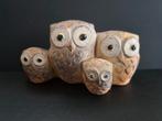 Uilenfamilie steen, Verzamelen, Beelden en Beeldjes, Ophalen of Verzenden, Gebruikt, Dier