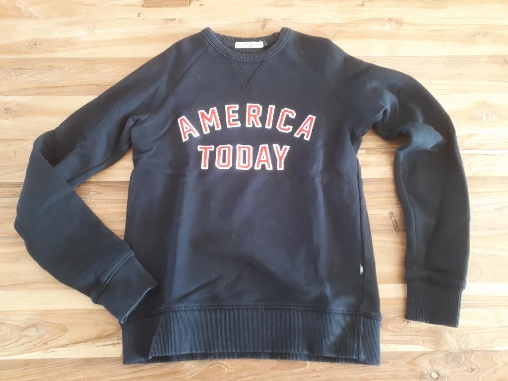 Zwarte America Today trui, Zwart, Ophalen of Verzenden, Zo goed als nieuw, Maat 34 (XS) of kleiner