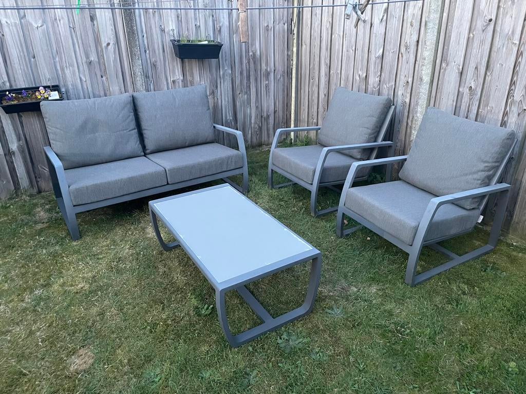 4SO loungeset, Tuin en Terras, Tuinsets en Loungesets, Gebruikt, Aluminium, Bank, Ophalen of Verzenden