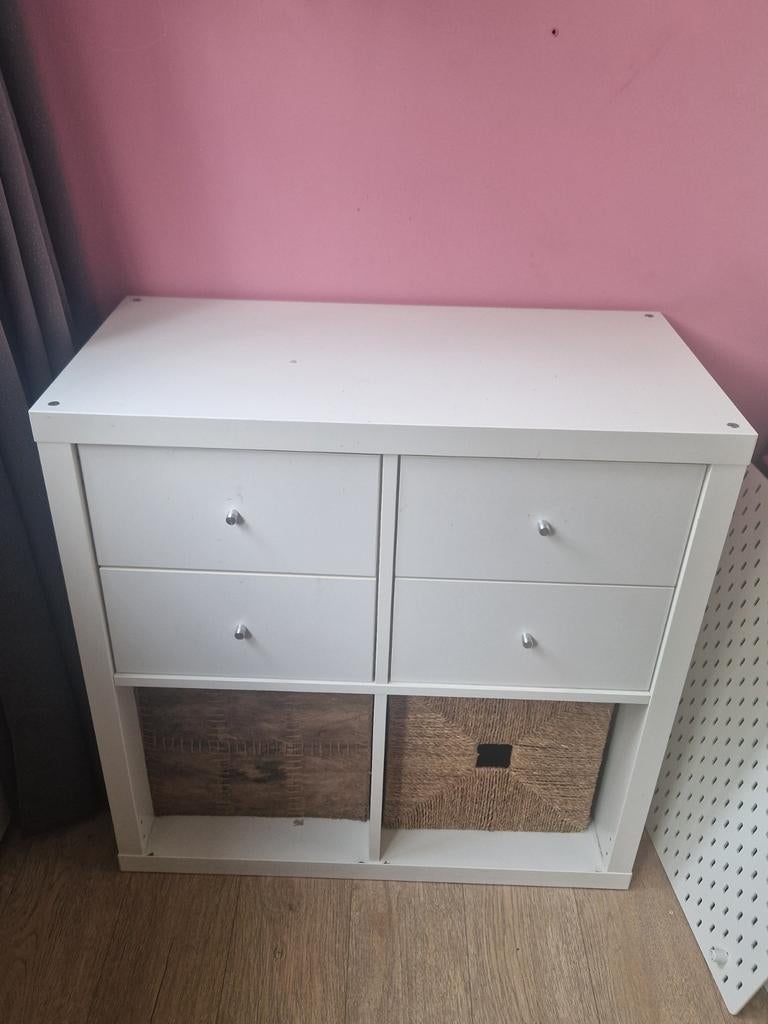 2 Ikea kasten met lades, deurtjes en opbergbakken, Ophalen, Gebruikt, 50 tot 100 cm, 3 of 4 laden