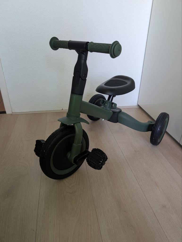 Topmark Kaya 4-in-1 driewieler/loopfiets - Groen, Ophalen of Verzenden, Zo goed als nieuw, Topmark, Verstelbare zitting