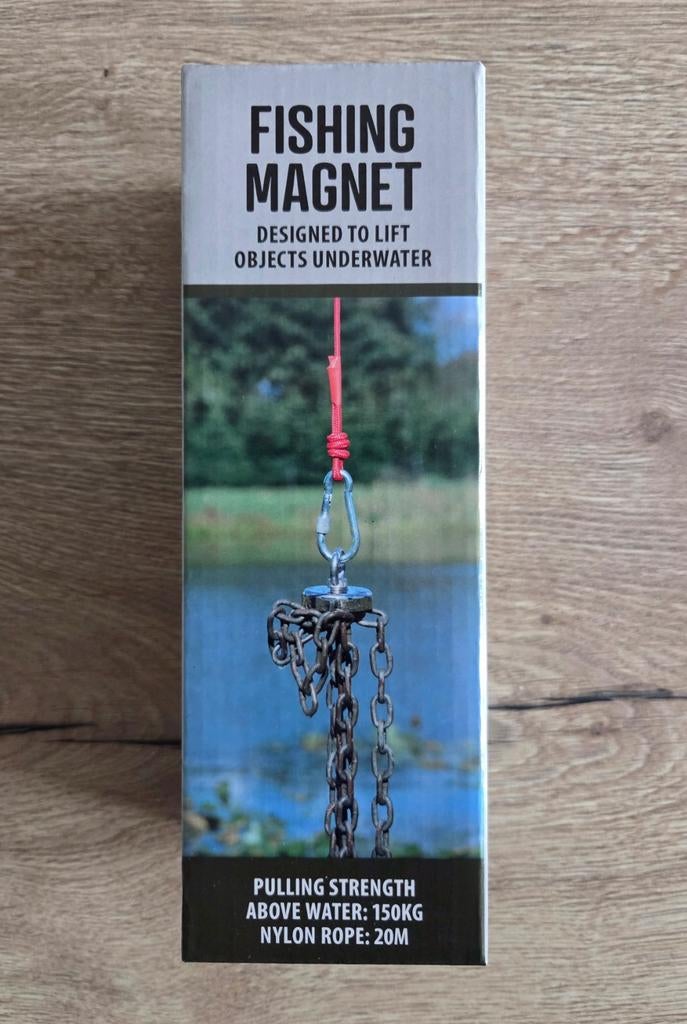 Vismagneet 150kg trekkracht | 20 meter touw | Nieuw, Hobby en Vrije tijd, Metaaldetectors, Ophalen of Verzenden, Nieuw, Overige merken