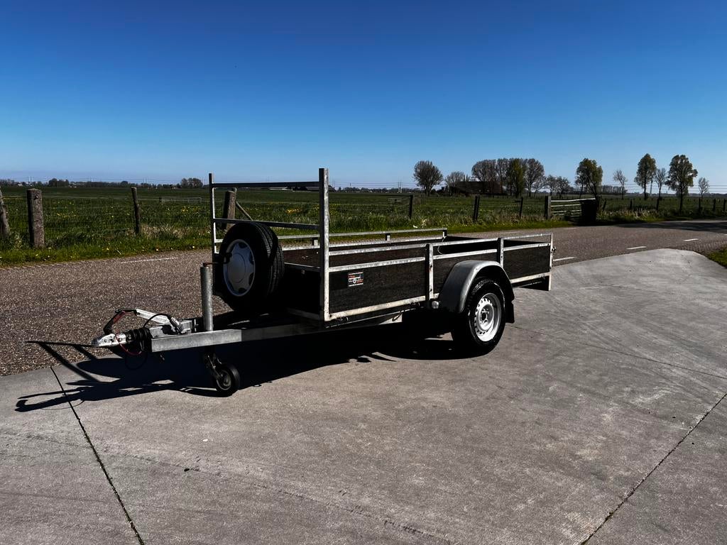 Enkelas enkelasser 300x130 XXL nette staat kar aanhanger, Auto diversen, Aanhangers en Bagagewagens, Ophalen, Gebruikt