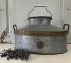 Industriële Franse zinken vis bewaar emmer vis reservoir, Ophalen of Verzenden