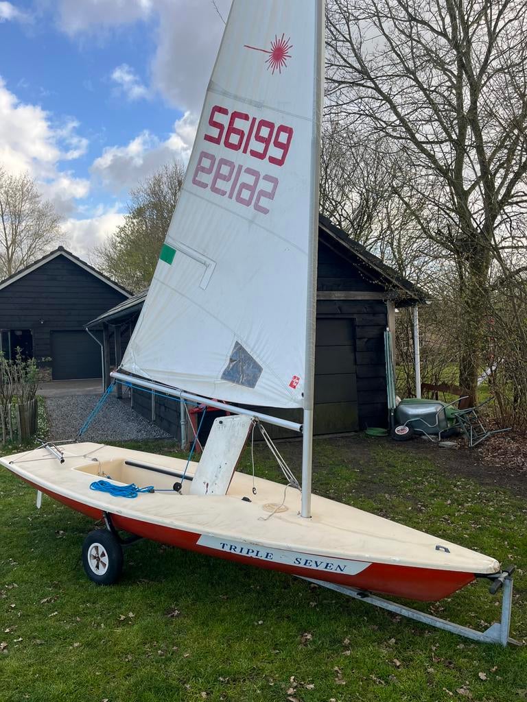 Laser geheel compleet evt met trailer, Watersport en Boten, Ophalen, Laser, Zo goed als nieuw, 3 tot 6 meter