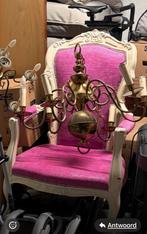 Relax stoel fauteuil wit met roze snake bekleding, Ophalen, Gebruikt, Minder dan 75 cm, 50 tot 75 cm