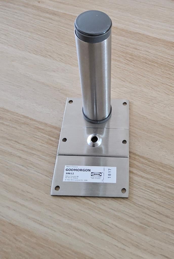 Nieuwe IKEA GODMORGON meubelpoot RVS in hoogte verstelbaar, Huis en Inrichting, Ophalen, Minder dan 50 cm, Overige typen, Nieuw