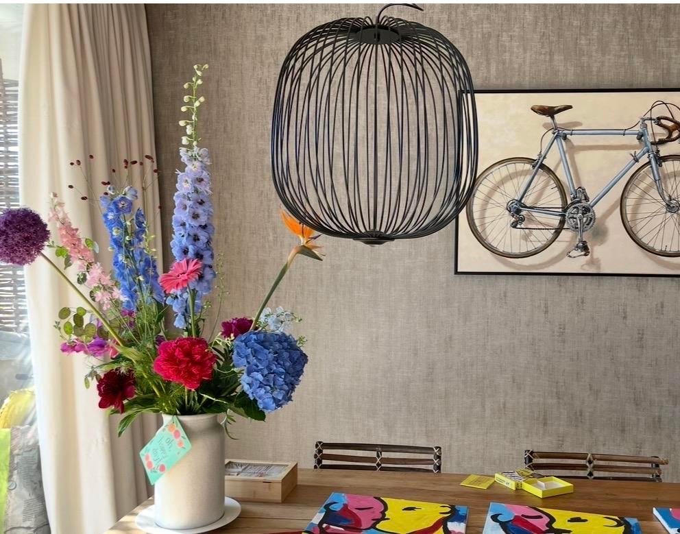 Foscarini Spokes hanglamp, goede namaak., Gebruikt, 50 tot 75 cm, Verzenden, Metaal