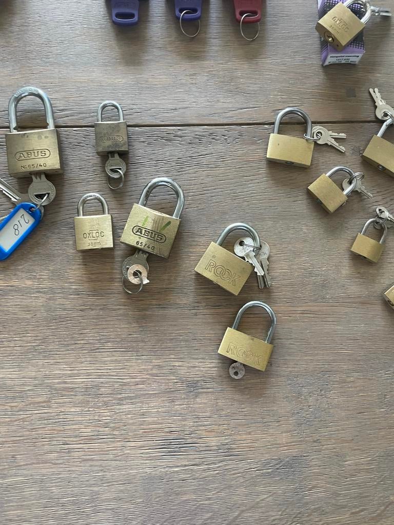 ABUS en ROKK hangsloten met sleutels - Diverse maten, Ophalen of Verzenden, Nieuw, IJzer, Slot