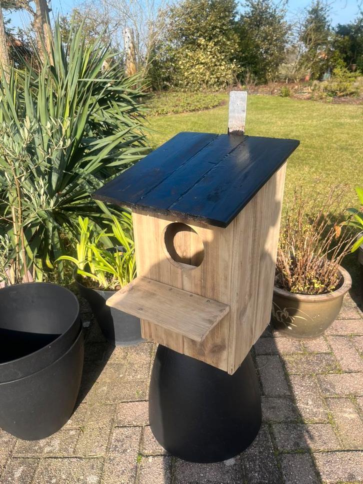 Huis voor meneer en mevrouw de Uil,en voor hun komende leg!, Tuin en Terras, Vogelhuisjes en Vogelbaden, Nieuw, Ophalen