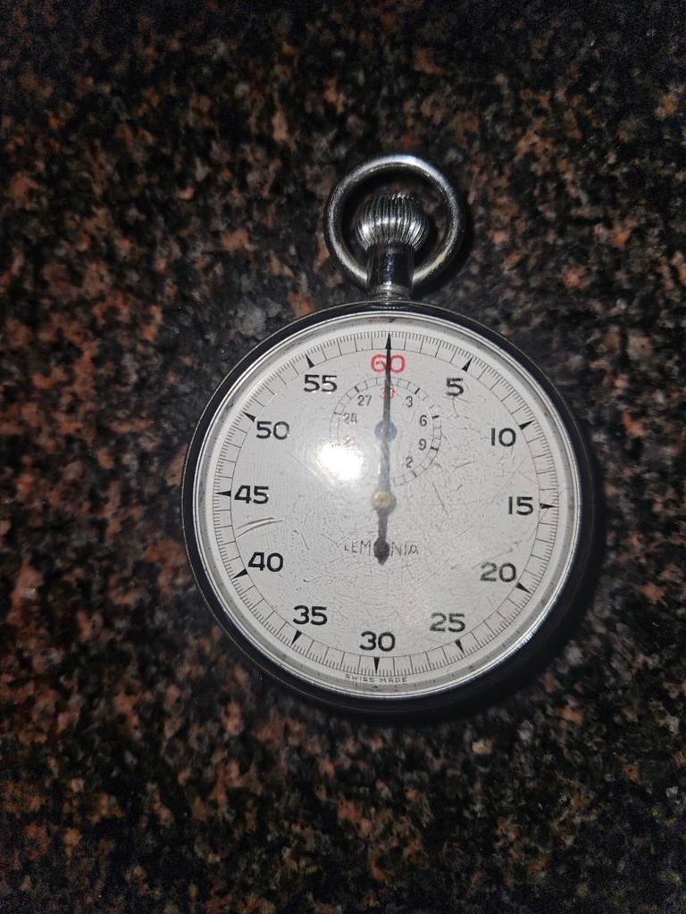 Vintage Lemania Stopwatch - Gebruikt, Ophalen of Verzenden, Gebruikt, Overige merken