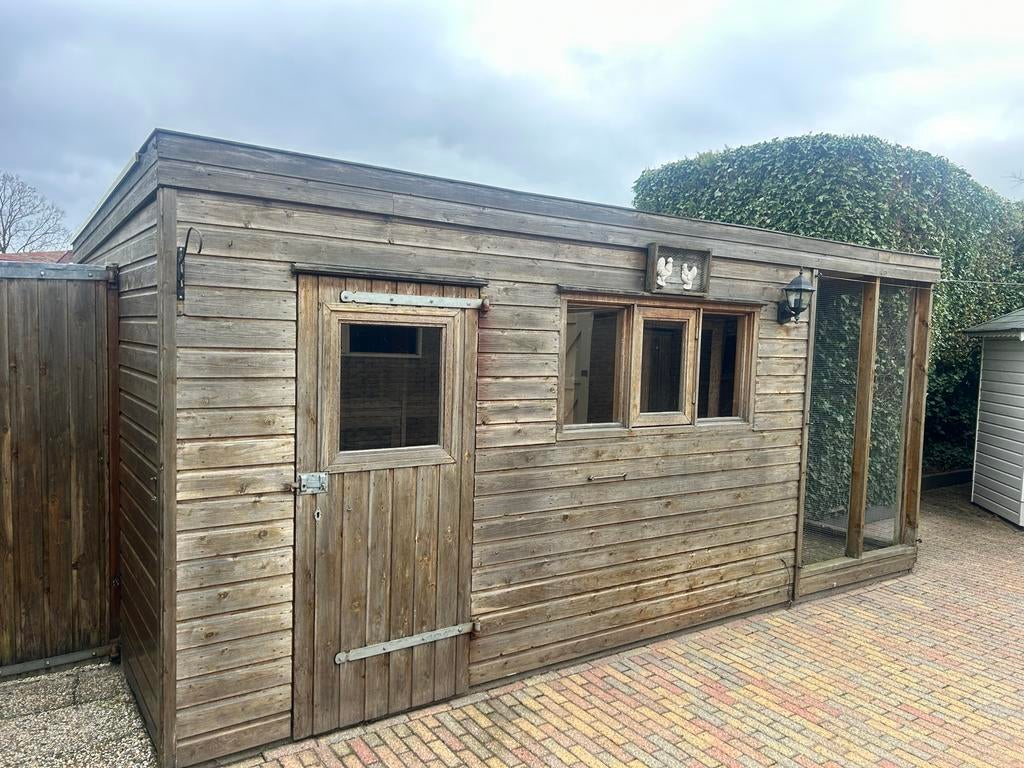 Houten hok met ren, Dieren en Toebehoren, Ophalen, Gebruikt, Hout, Volière