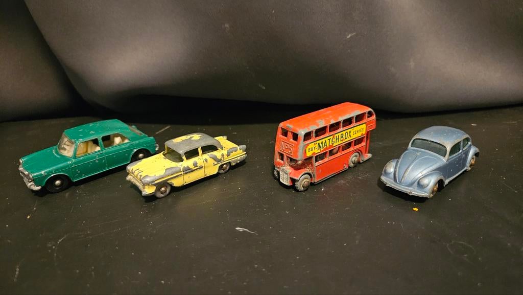 Lesney 4x, Ophalen of Verzenden, Gebruikt, Auto, Lesney